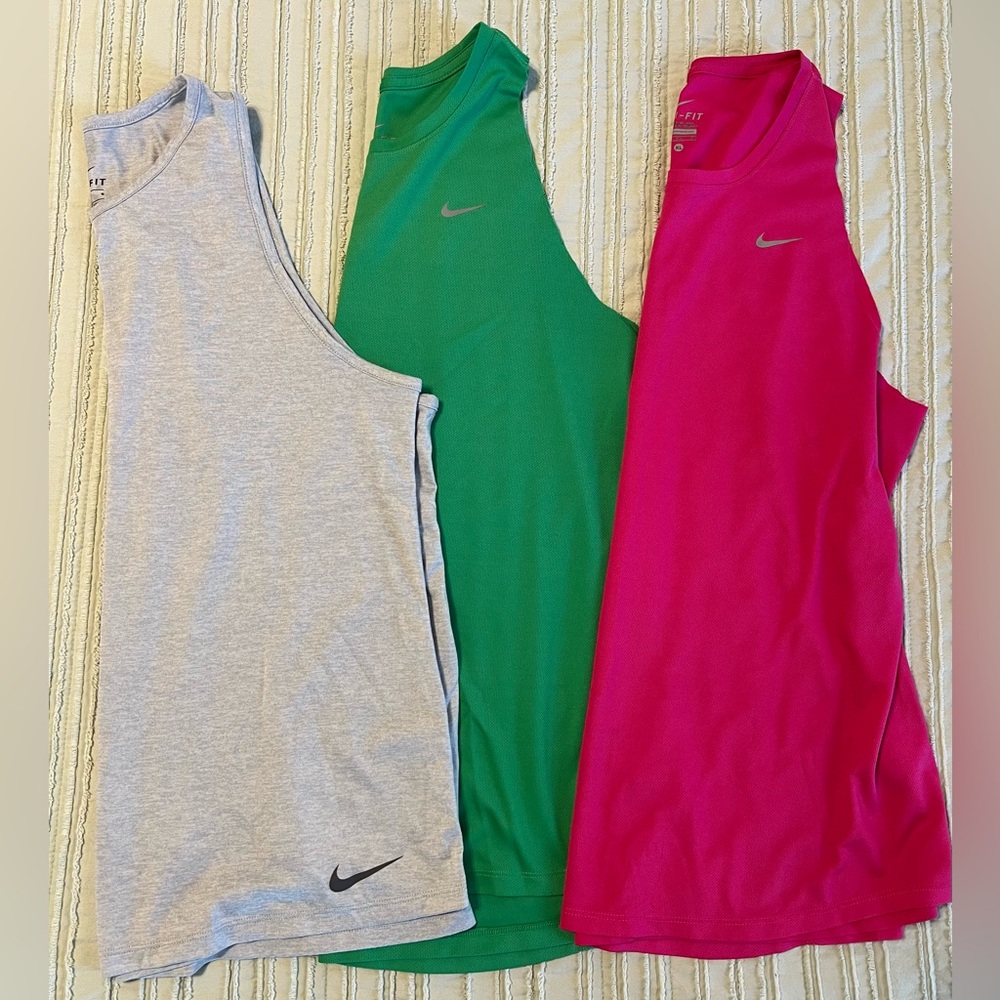 Lot of 3 Nike dri-fit tanks